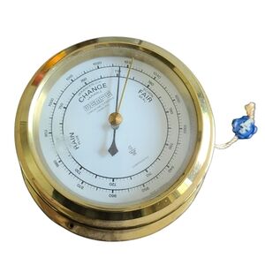 Vintage Brass Wempe German Maritime Barometer